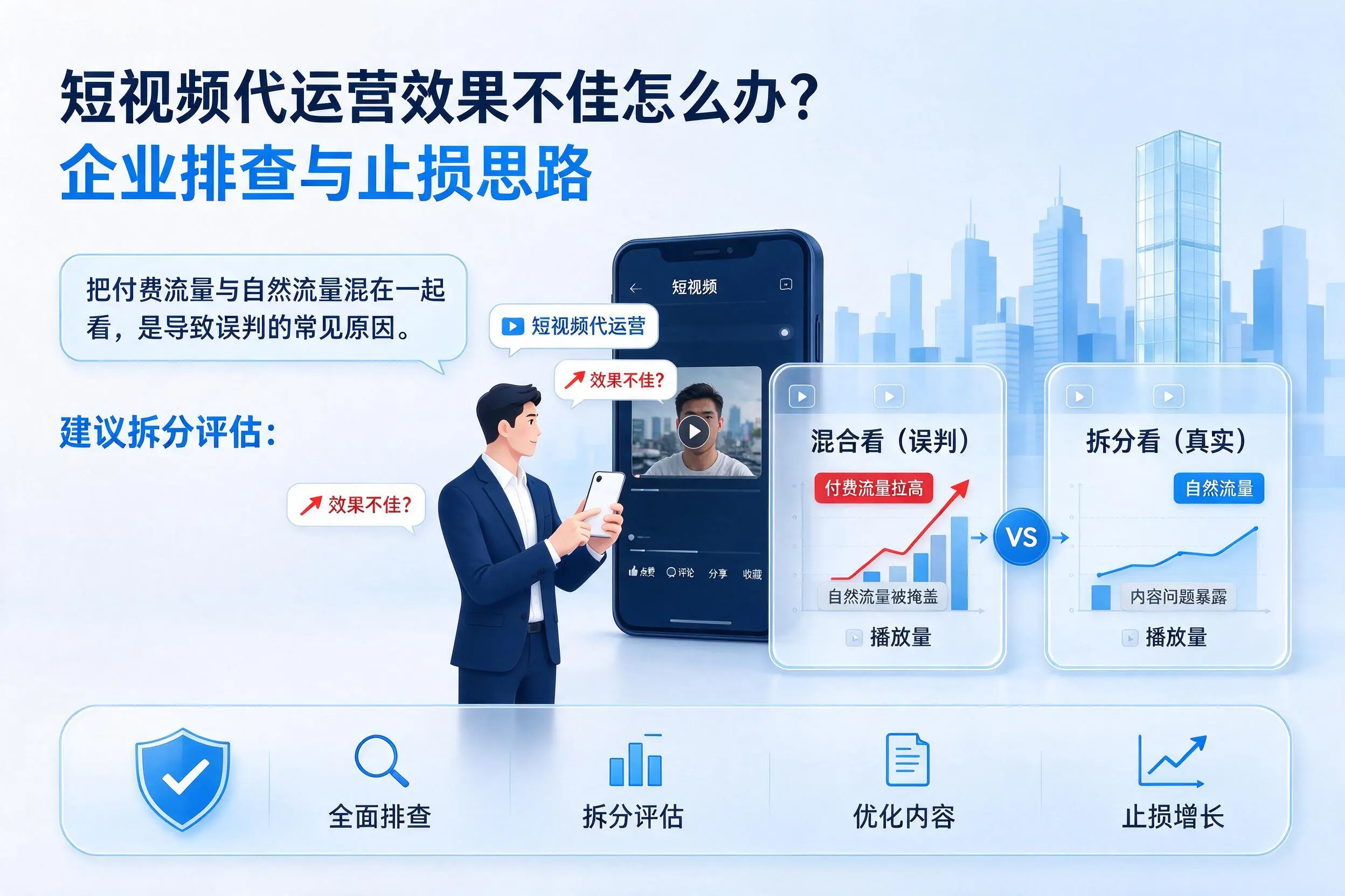 短视频代运营效果不佳怎么办?茂名企业排查与止损思路
