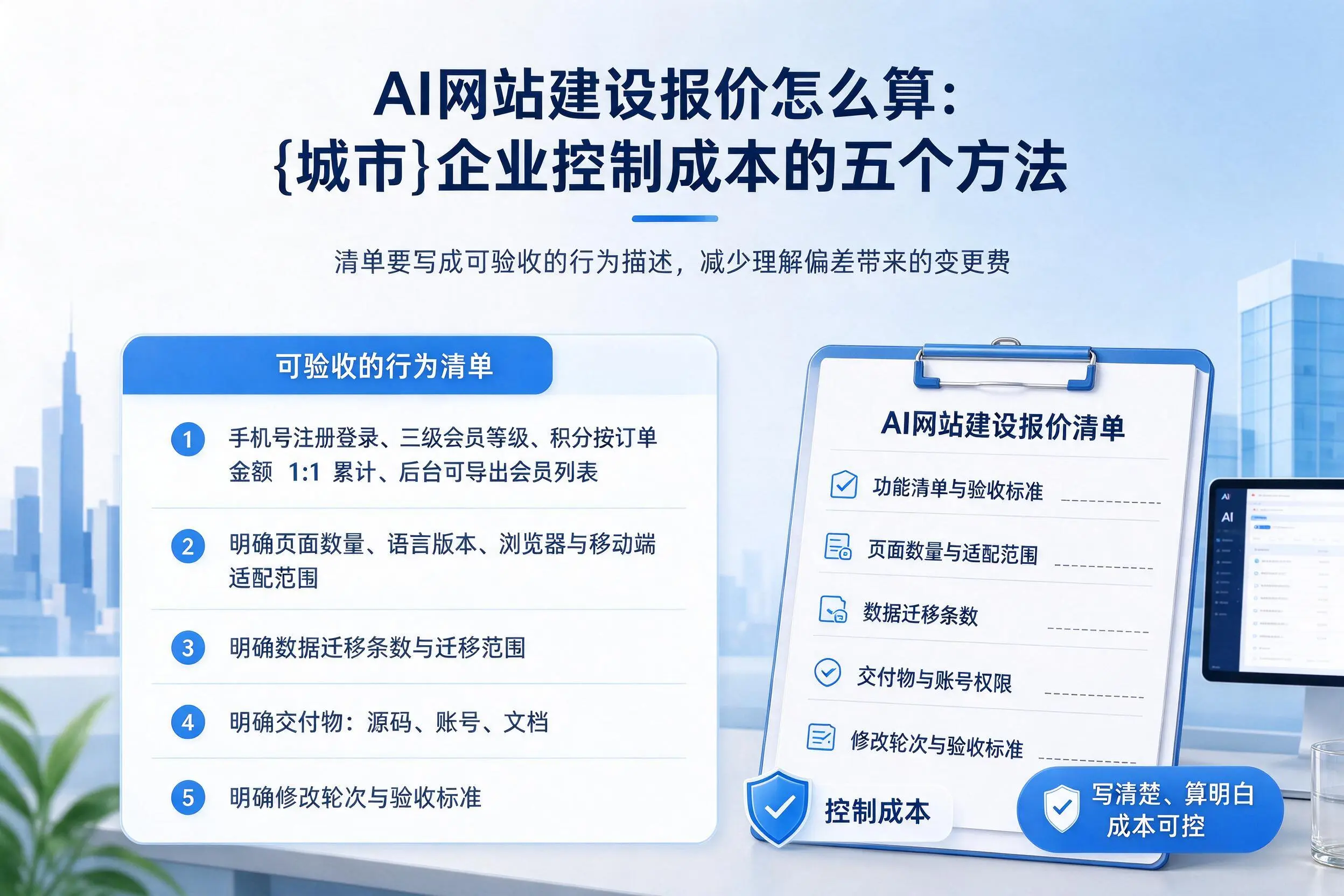 AI网站建设报价怎么算：茂名企业控制成本的五个方法